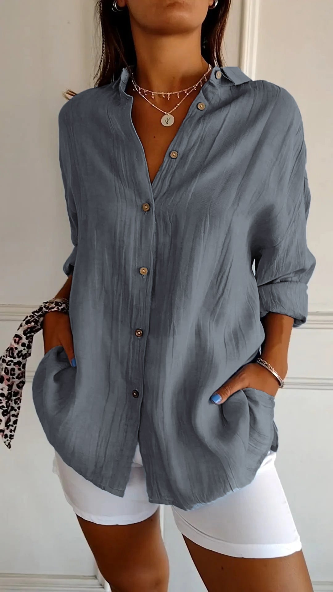 Sasha - Chemise Élégante à Plis