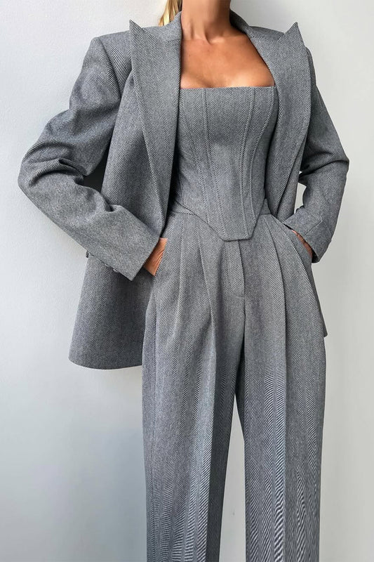 Dolce - Three-Piece Set with Double-Breasted Blazer