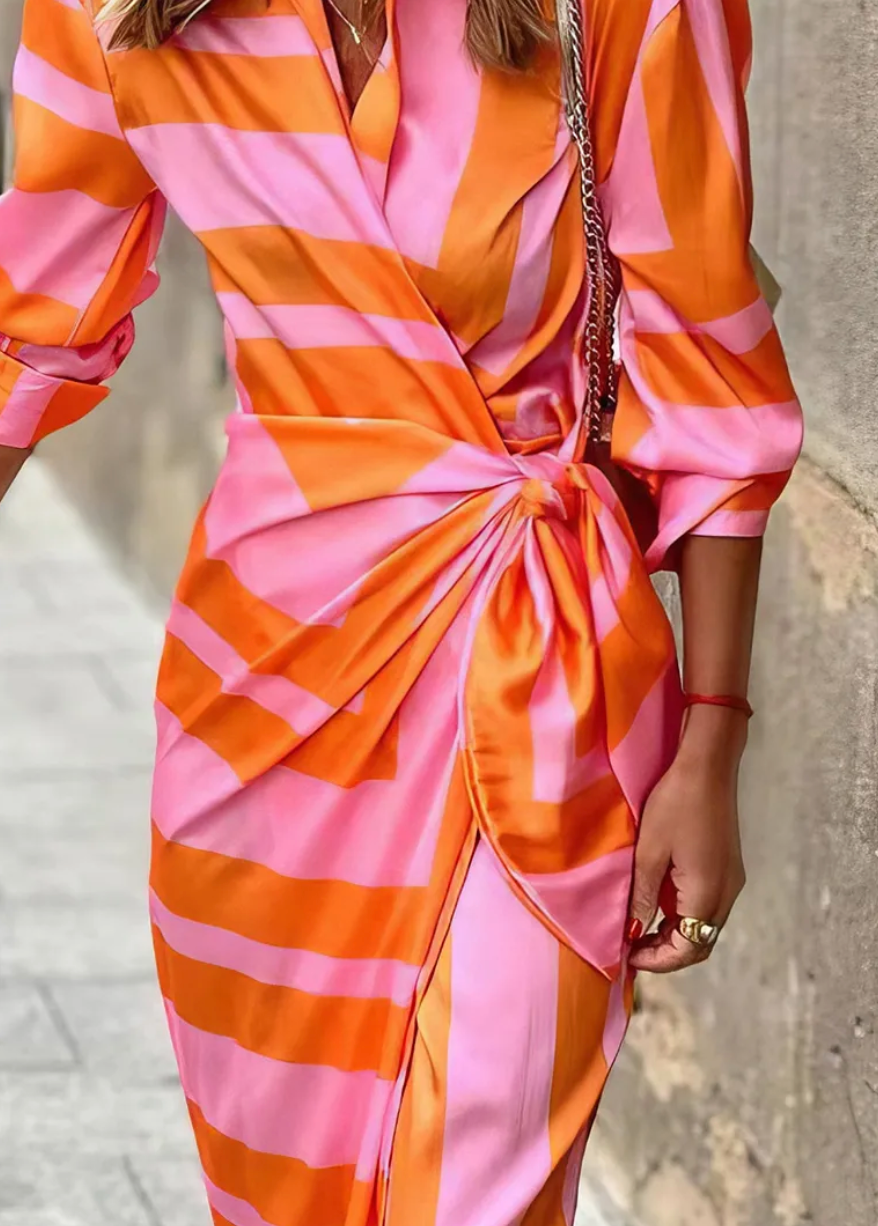 Solana - Printed Wrap Dress