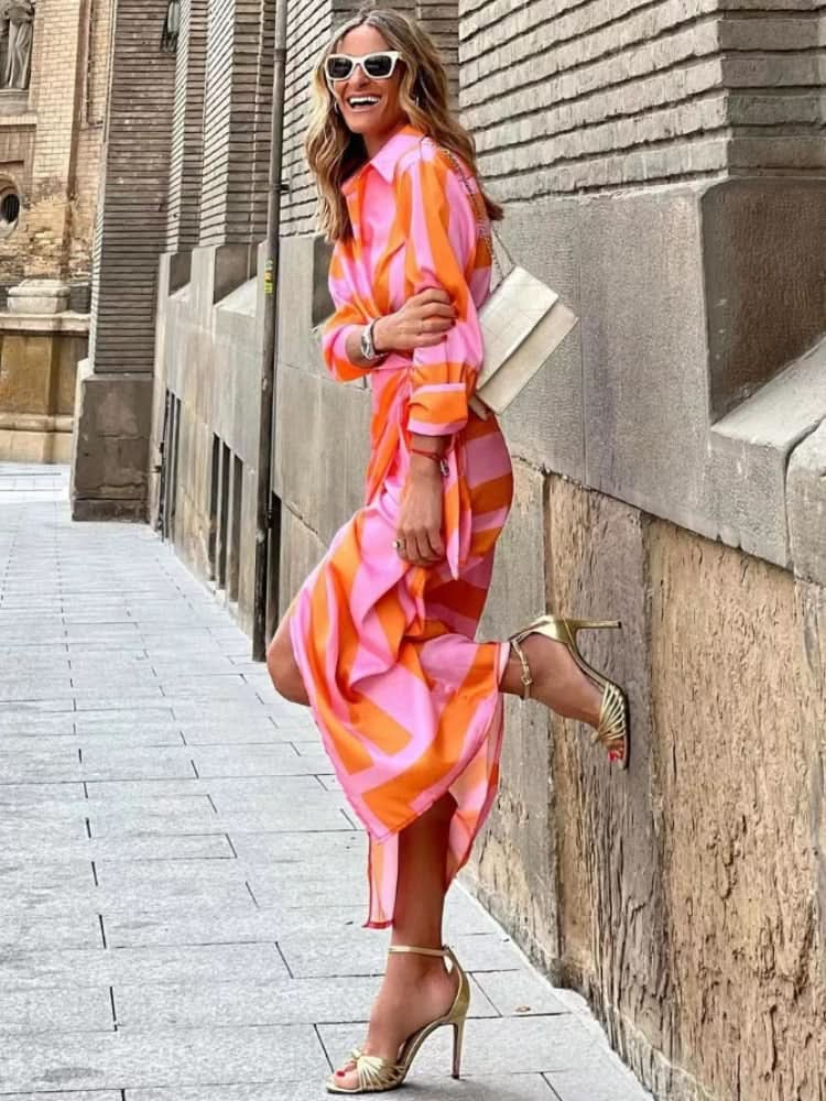 Solana - Printed Wrap Dress