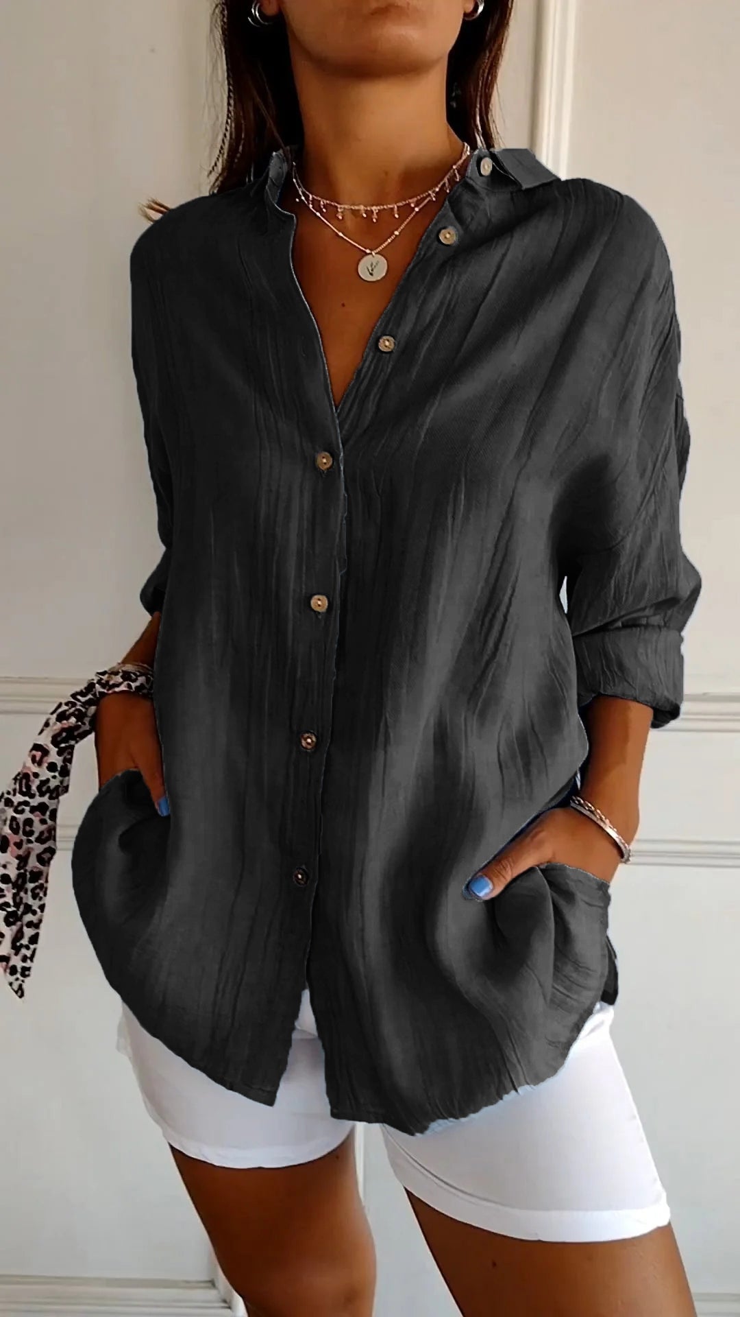 Sasha - Chemise Élégante à Plis